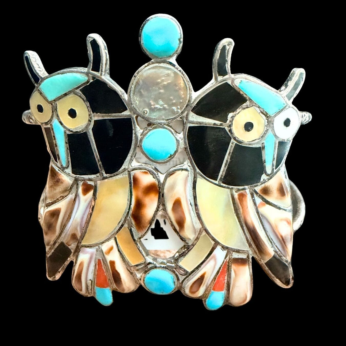 Vintage Zuni Inlay Owl Cuff - CPD25