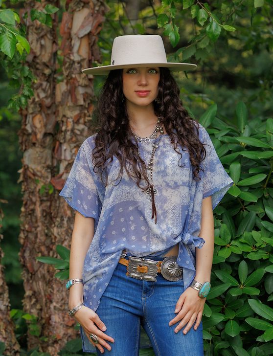 Vivica Poncho Blouse - 411116