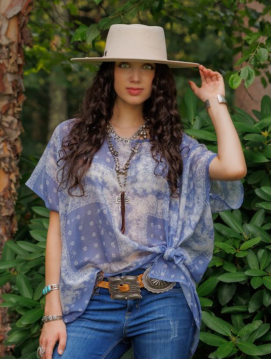 Vivica Poncho Blouse - 411116