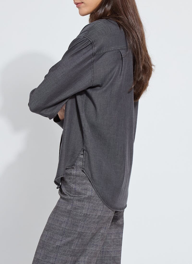 Washed Black Chambray Shirt - LY3655