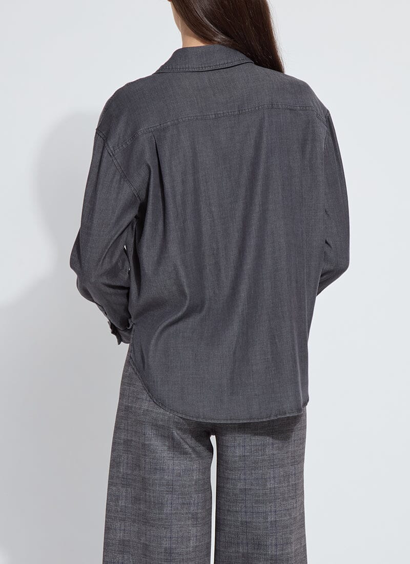 Washed Black Chambray Shirt - LY3655
