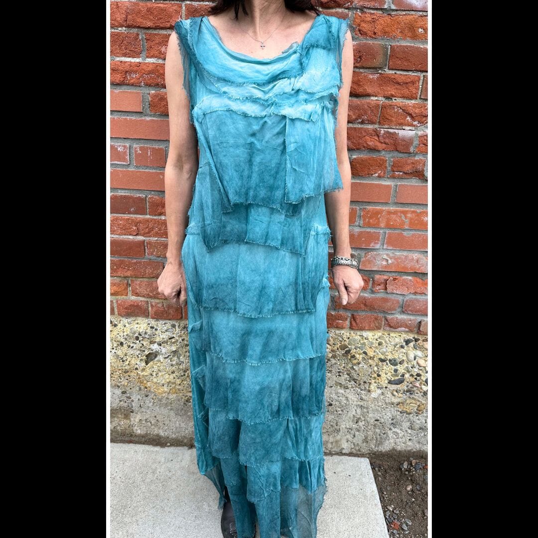 silk tiered dress THE HARLOW SILK TIERED MAXI DRESS IN MONTE CARLO PRINT Small