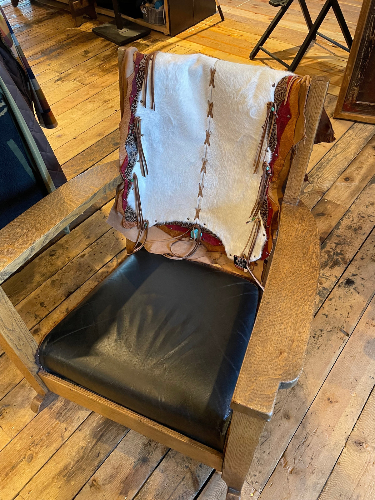 Western Cowhide/Leather Table Topper - TTBS-4