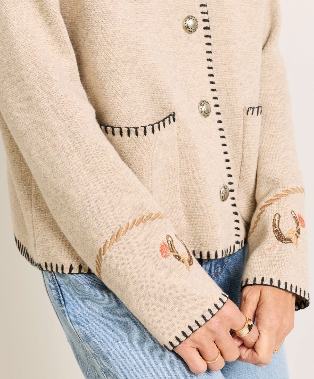 ゆ*読様 定価1.9万 新品 HOUSTON SOUVENIR CARDIGAN Western Souvenir Cardigan Sweater - Pendleton - TC0163 – STONE