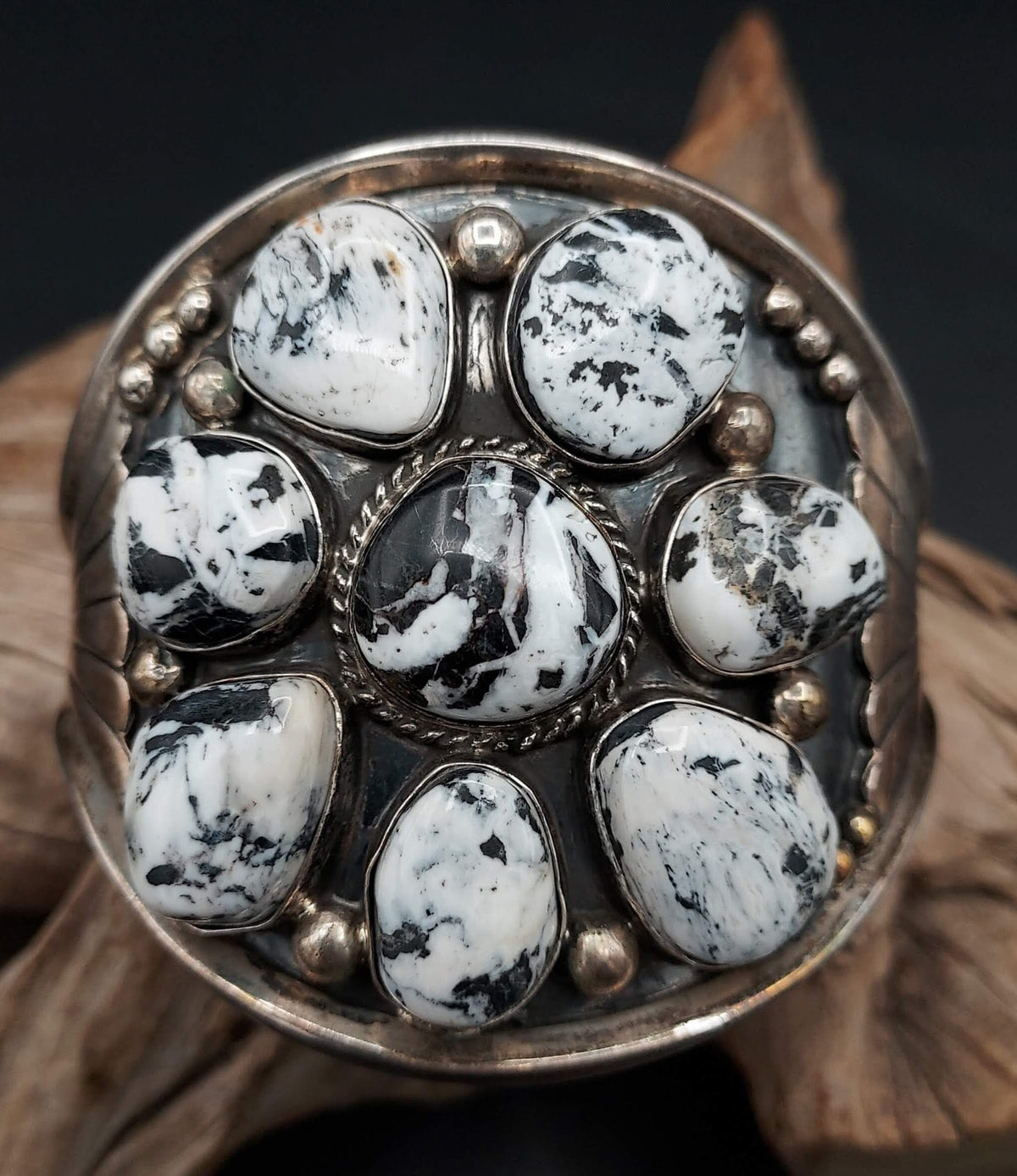 White Buffalo 8-Stone Cluster Cuff - CUFF175