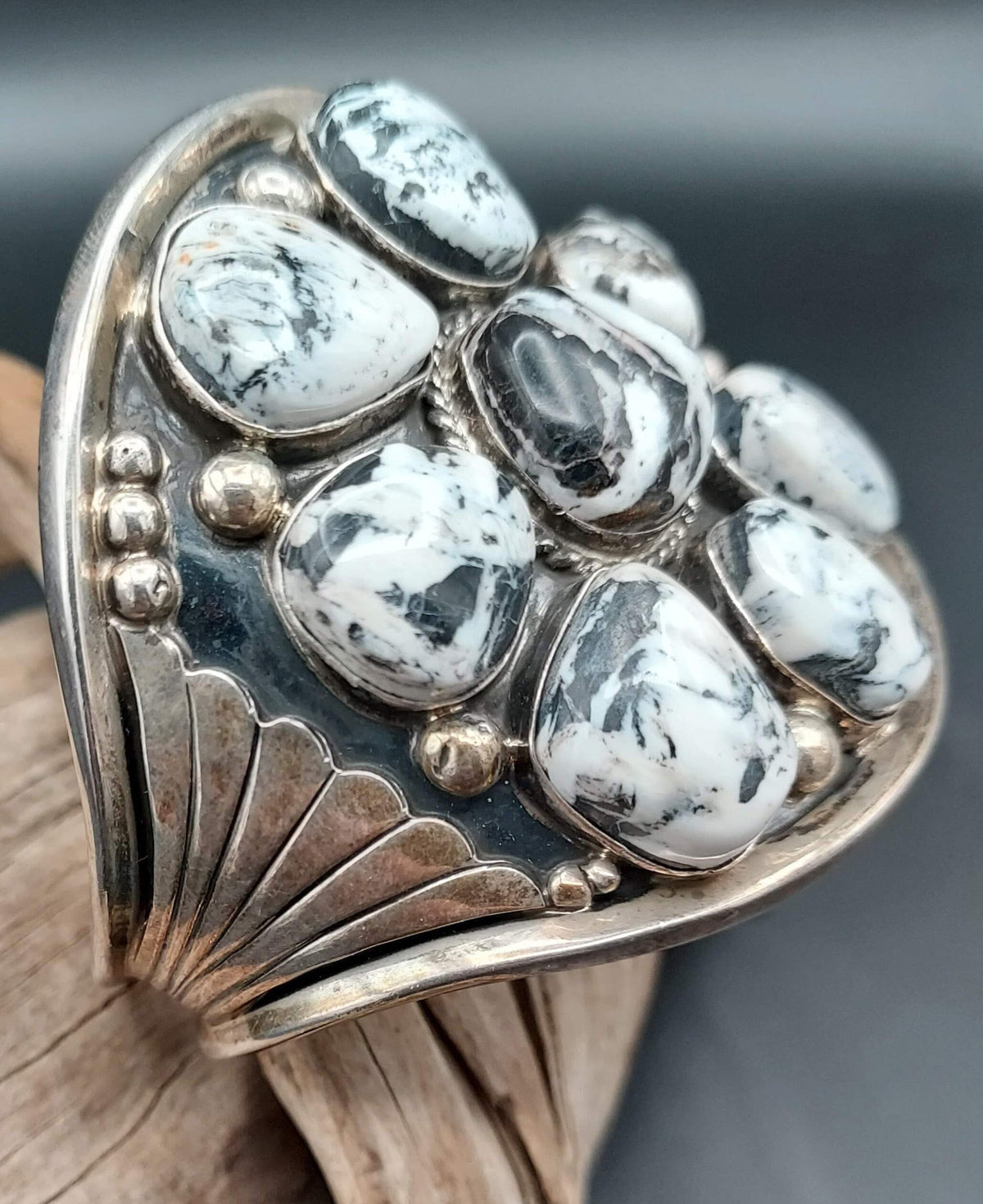 White Buffalo 8-Stone Cluster Cuff - CUFF175
