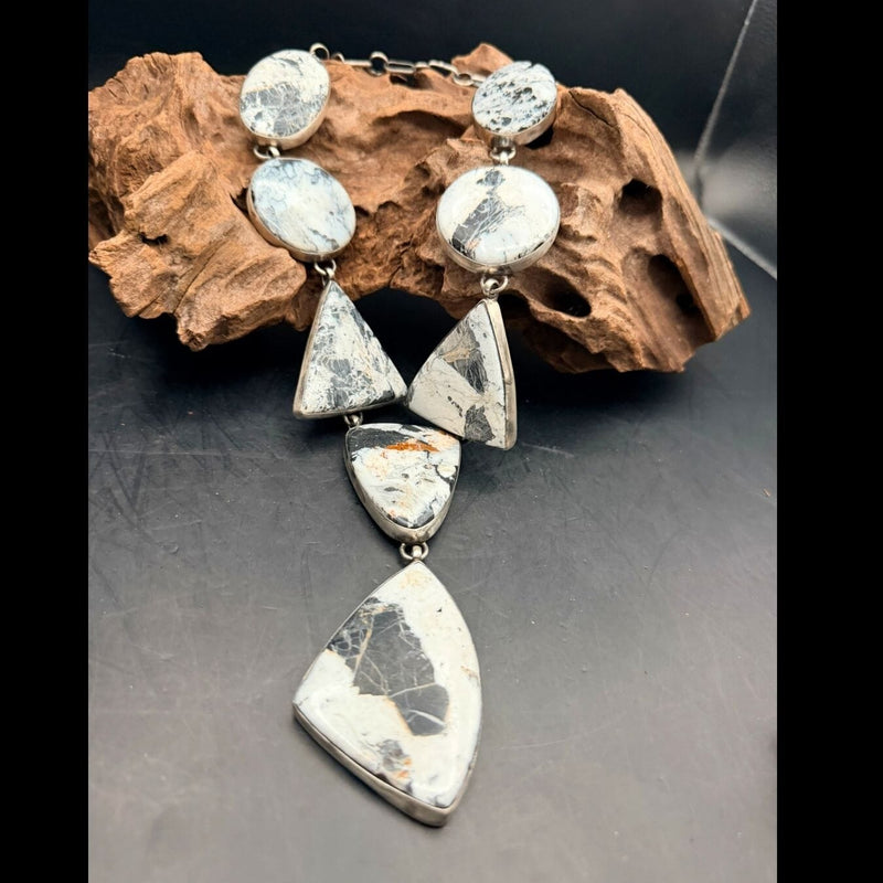 White Buffalo 8-Stone Necklace - NSL35