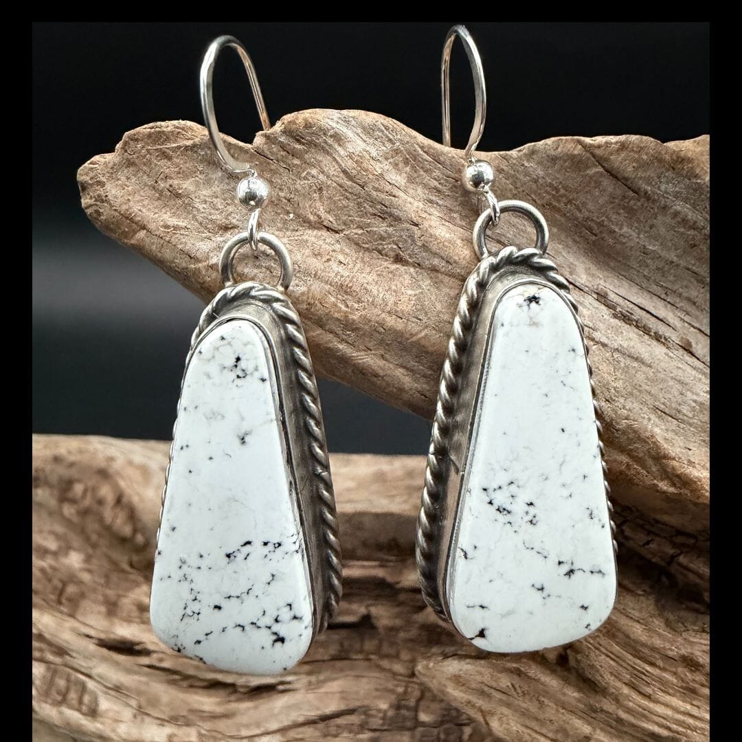White Buffalo Dangle Earrings - EITG13