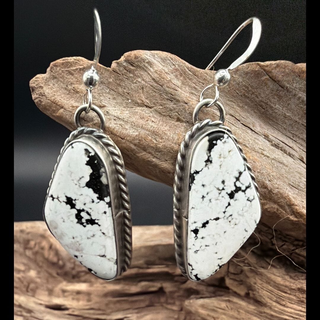 White Buffalo Dangle Earrings - EITG15