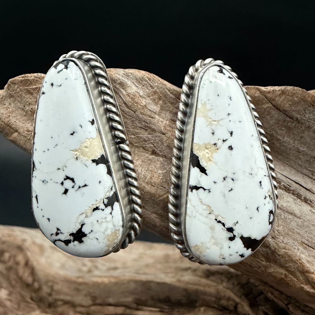 White Buffalo Post Earrings - EITG16