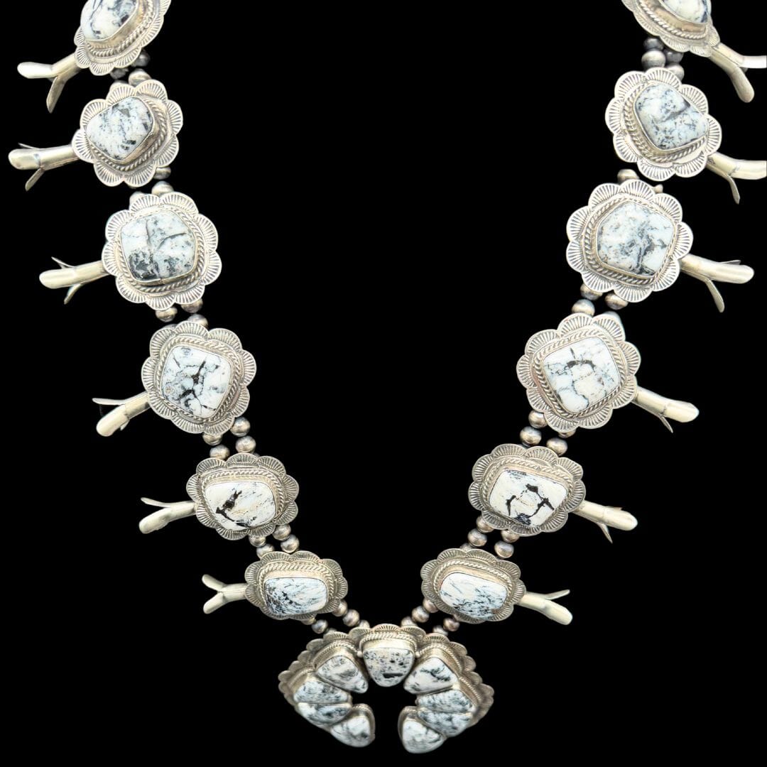 White Buffalo Squash & Earring SET - SQAZ78