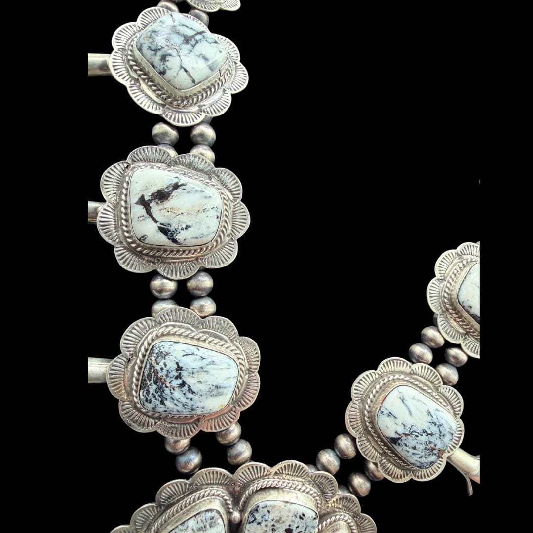 White Buffalo Squash & Earring SET - SQAZ78