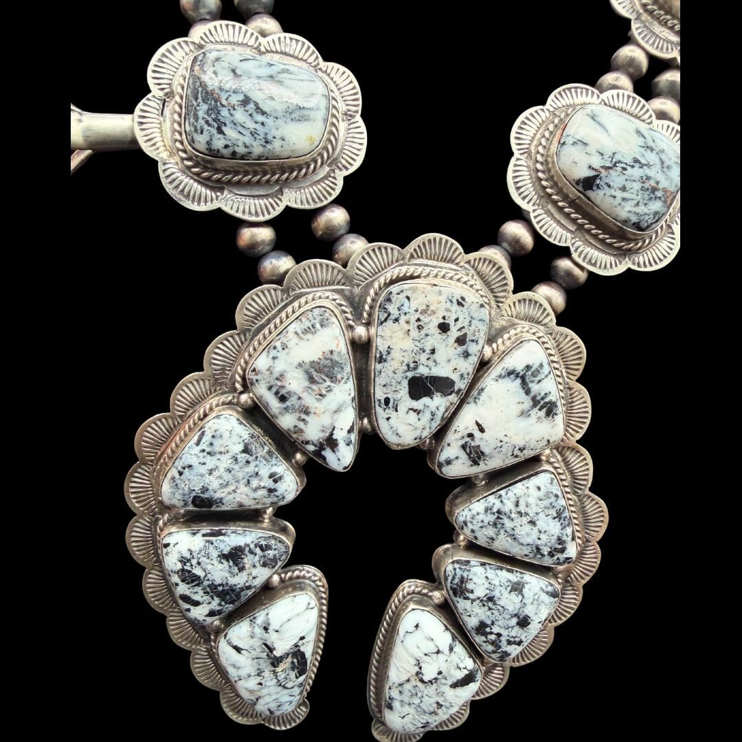 White Buffalo Squash & Earring SET - SQAZ78