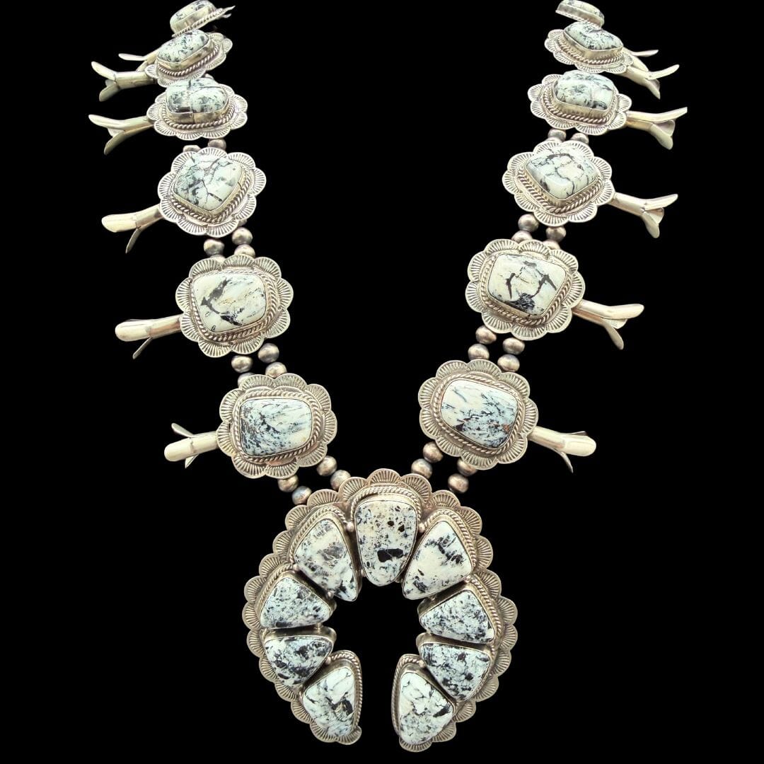 White Buffalo Squash & Earring SET - SQAZ78