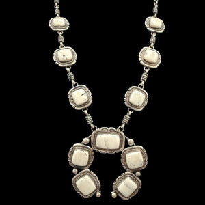 White Buffalo Squash & Earring Set - SQAZ86