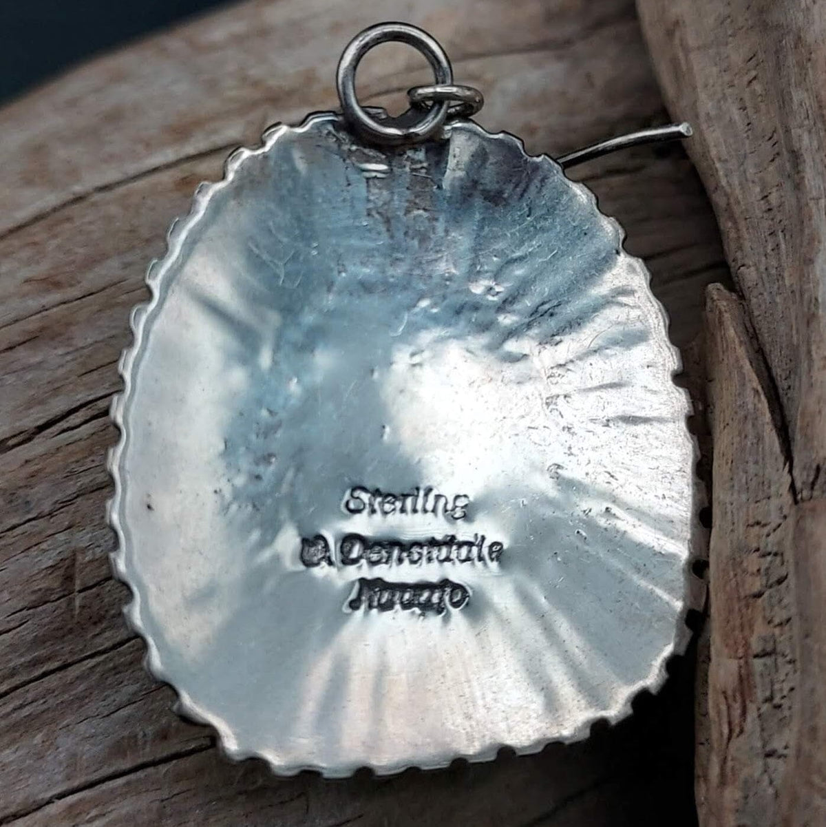 White Buffalo Sterling Silver Dangle Earrings — W. Denetdale (Navajo) - ECH12