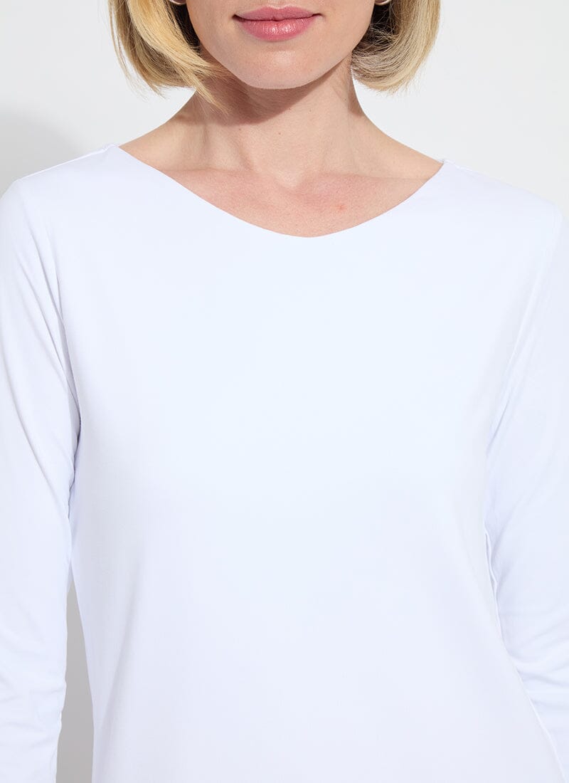 White Essential Long Sleeve Top - Lysse -LY3498W