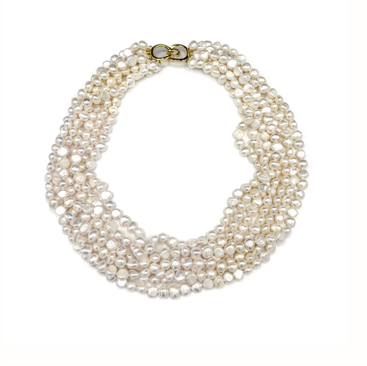 White Pearl 7-Strand Necklace - GP112-01G