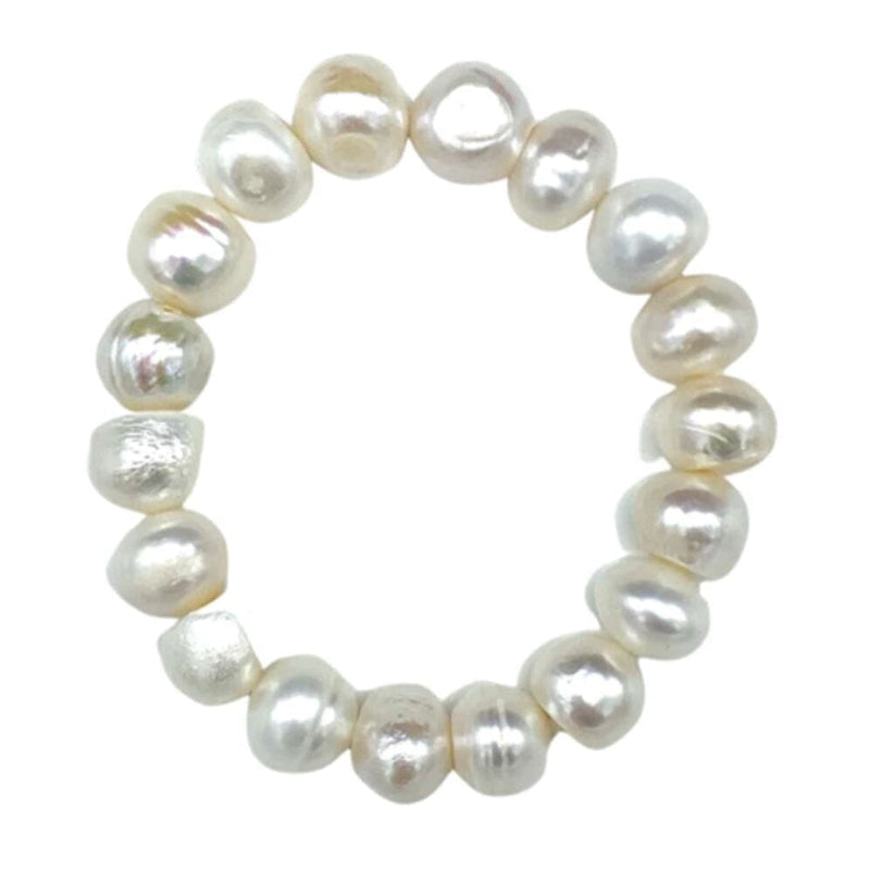 White Pearl Stretch Bracelet - GP200-01S