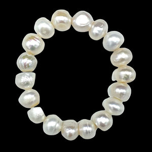 White Pearl Stretch Bracelet - GP200-01S