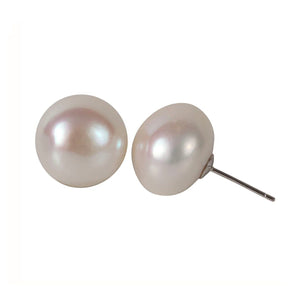 White Pearl Stud - 14MM Earrings - GP320-01
