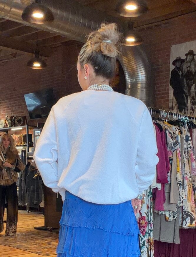 White Ziggy Reversed Fleece Sweatshirt - ZIGWT