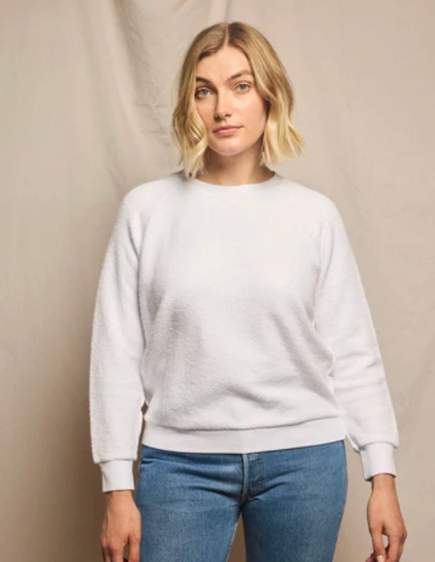 White Ziggy Reversed Fleece Sweatshirt - ZIGWT