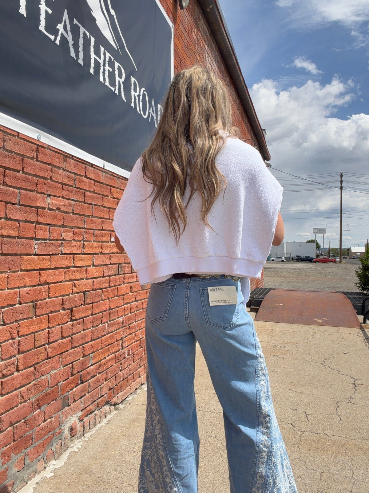 White Ziggy Reversed Fleece Sweatshirt - ZIGWT