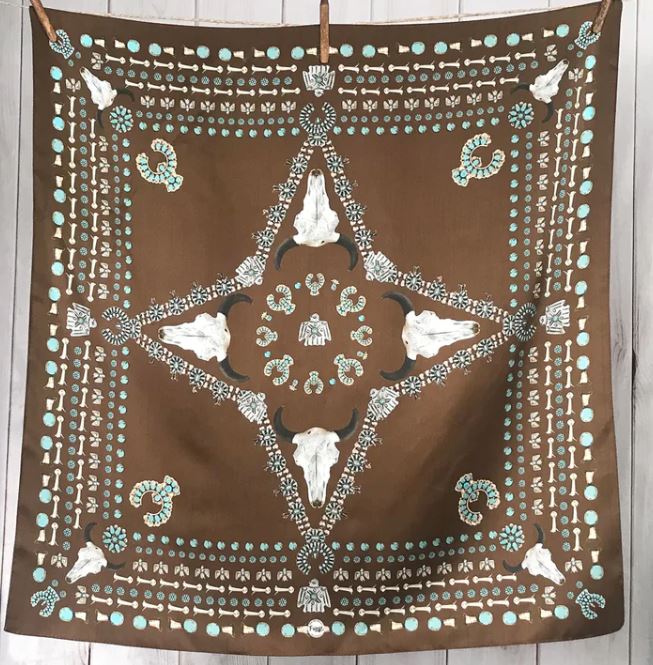 Wild Rag Scarf - Squash Blossomed - 26