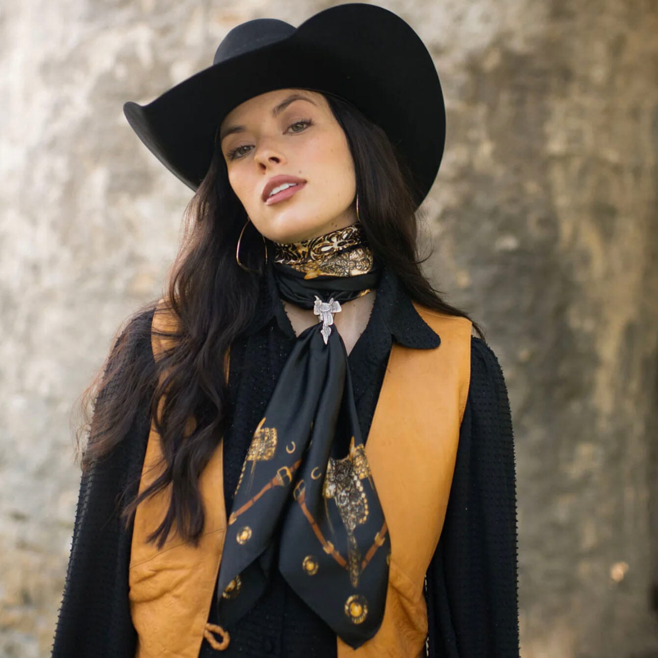 Wild Rag Scarf - SaddleUp - Black - 35