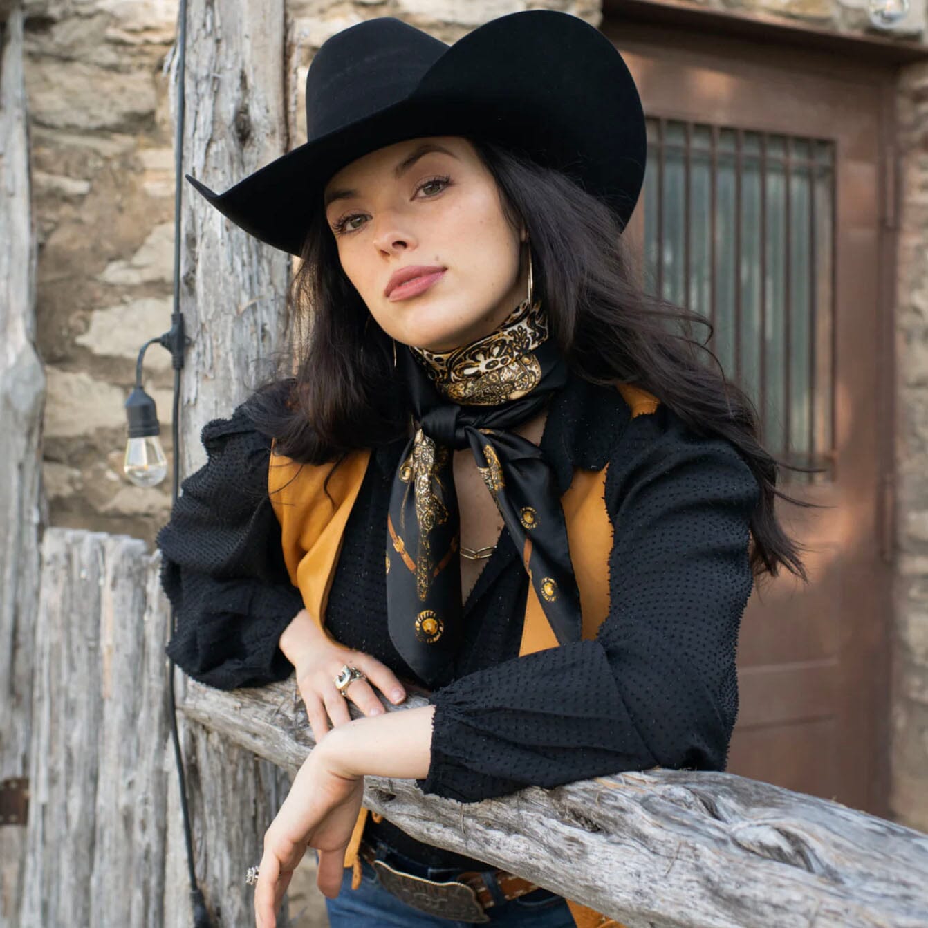 Wild Rag Scarf - SaddleUp - Black - 35
