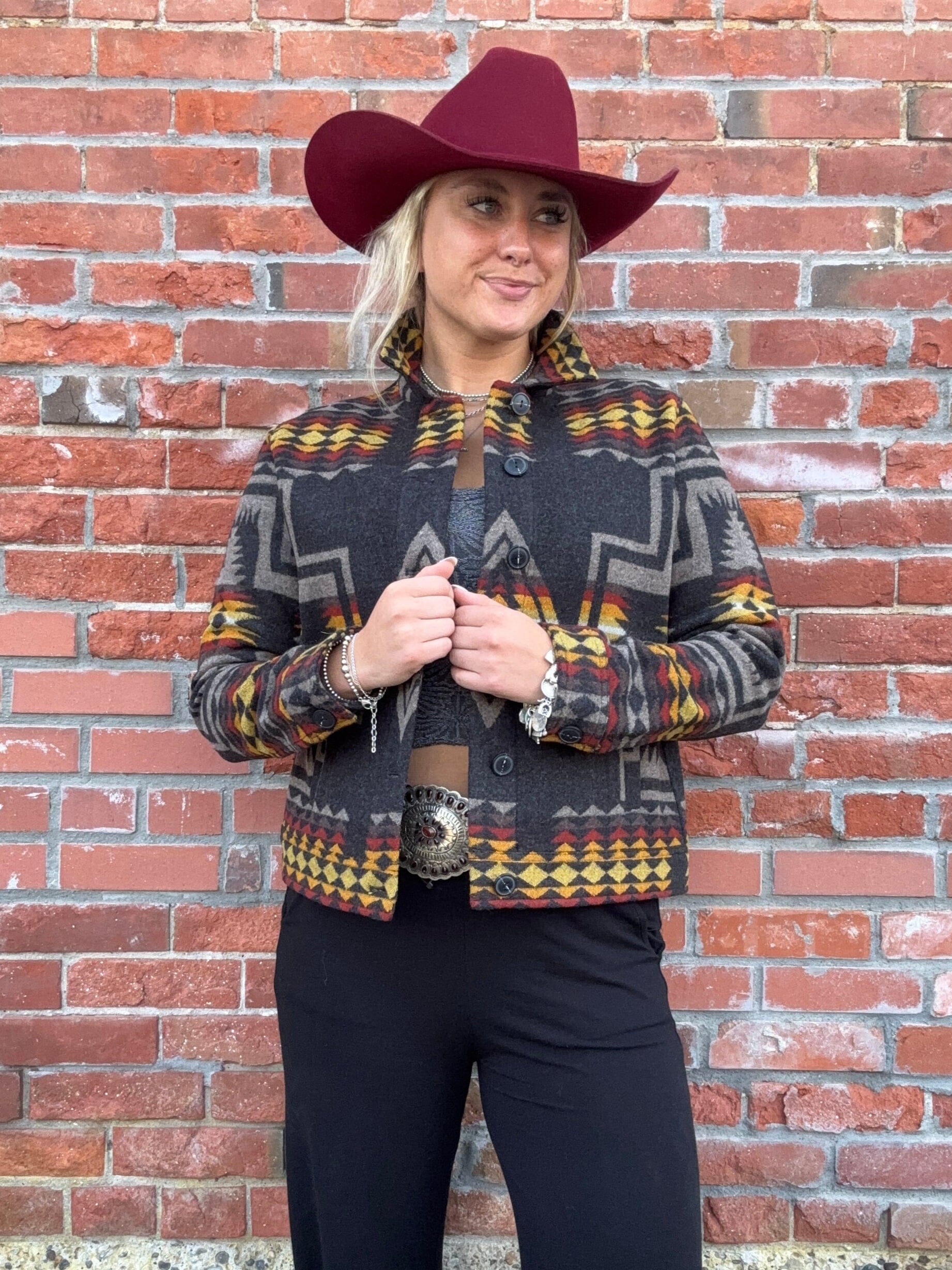Willa Jacket - Harding Black - Pendleton - TF668 – STONE FEATHER ROAD