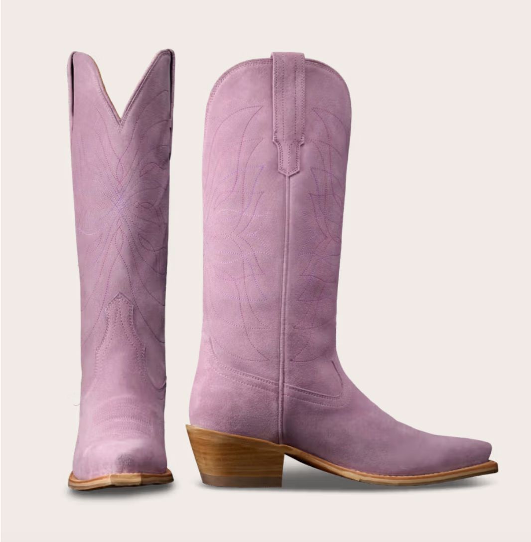 Women's Annie Monarch Lavender Suede Boot - Tecovas - 21090L