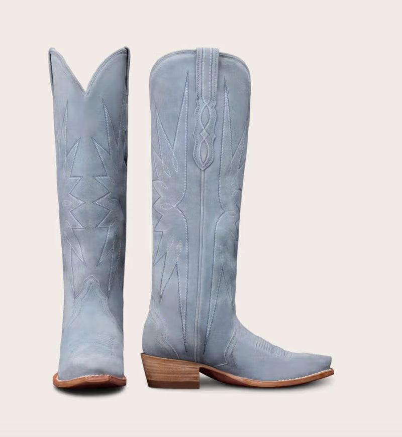 Women's Loretta Chambray Suede Boot - Tecovas - 21072C