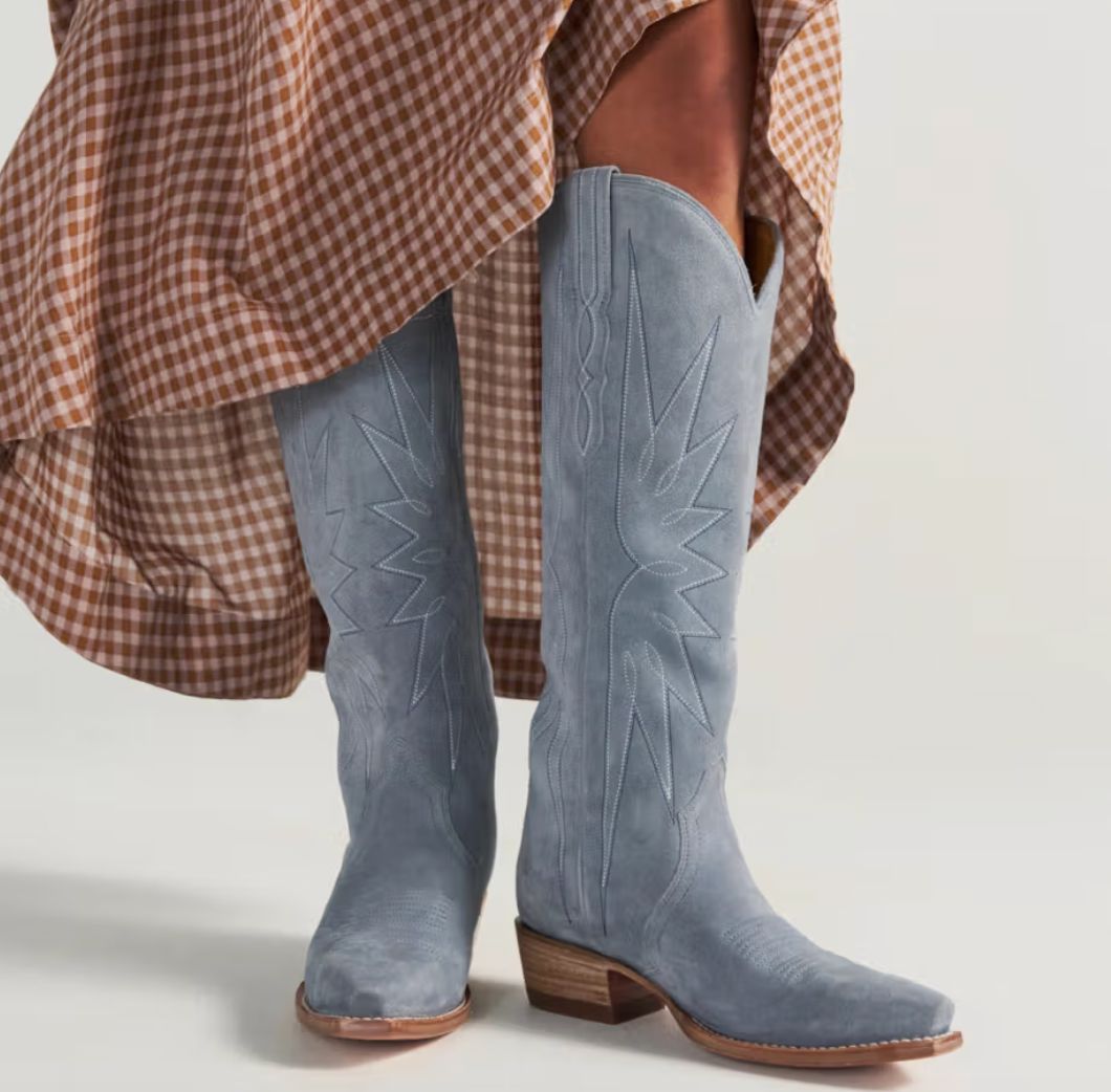 Women's Loretta Chambray Suede Boot - Tecovas - 21072C