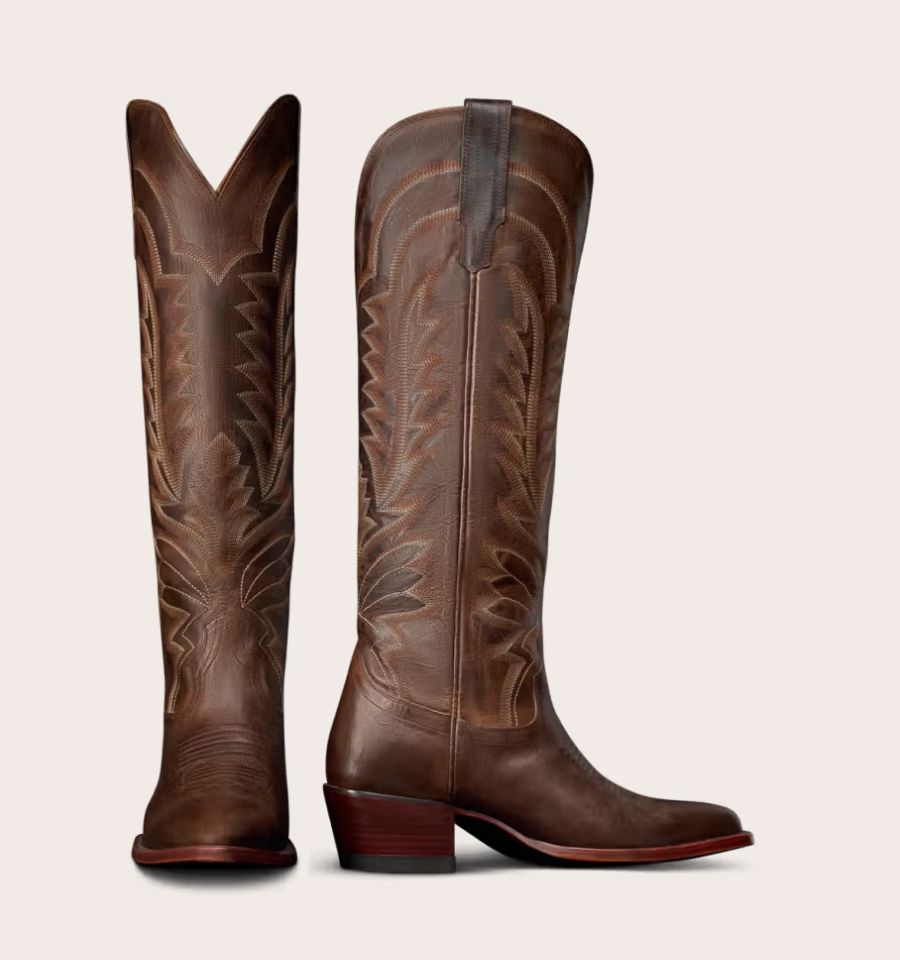 Women's The Abby Mocha Goat Boot - Tecovas - 21065