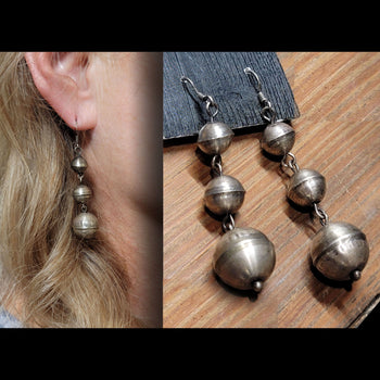 3-Tier Sterling Silver Pearl Drop Earrings - ENP72