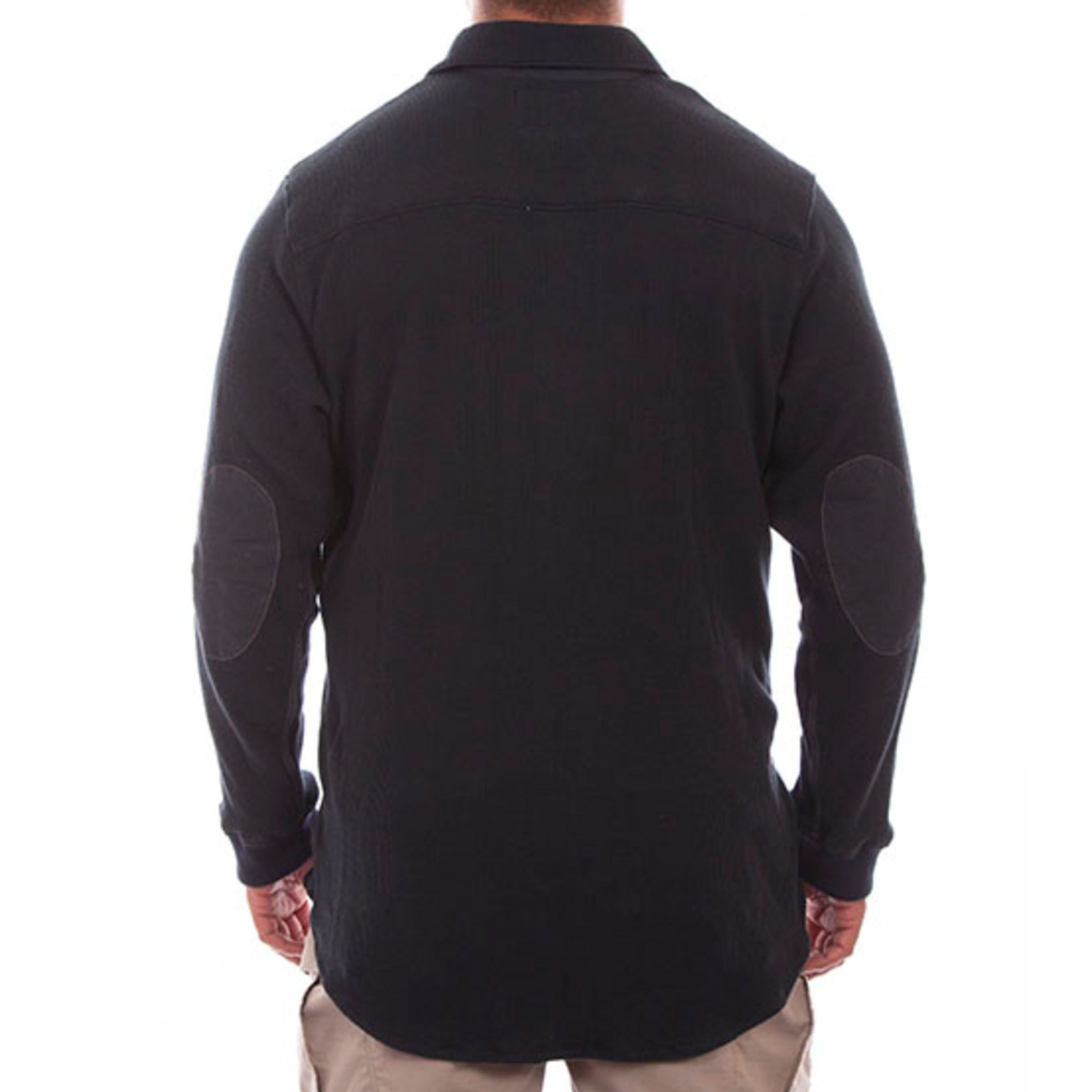 Black Thermal Button-Down Shirt - SHSY3