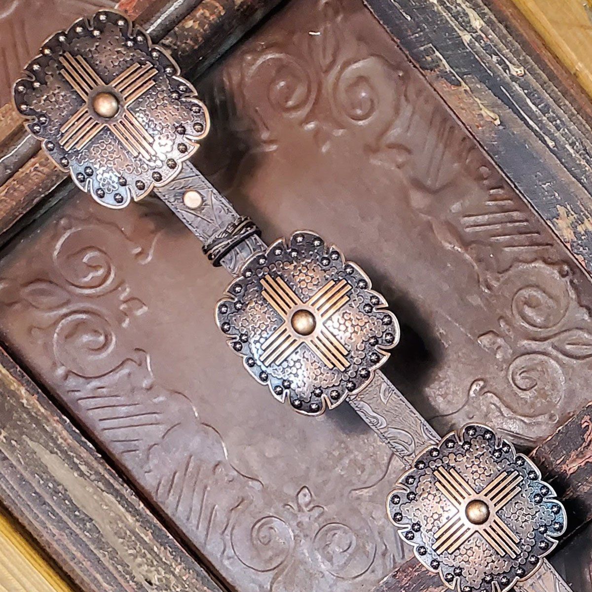 Brown w/ Copper Concho - DA3668 – STONE FEATHER ROAD