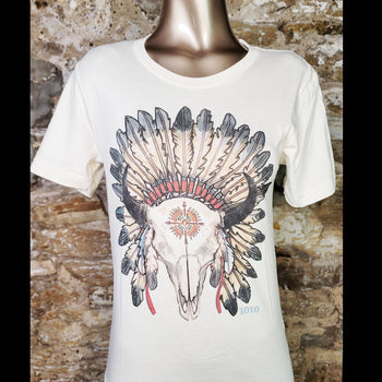 Buffalo Headdress Natural T-Shirt - TPXO88