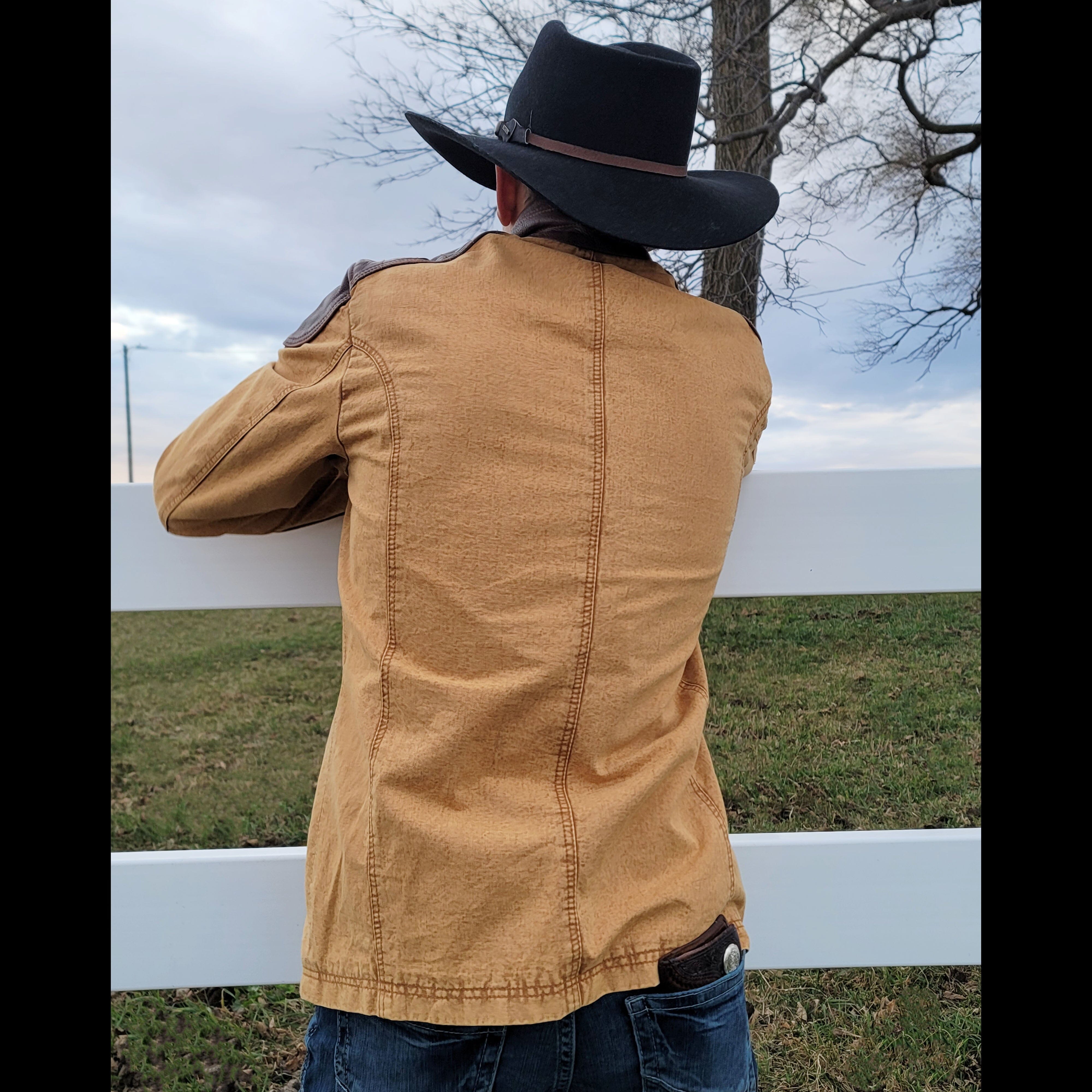 Scully Canvas W/Leather Trim Jacket - JSY21 – STONE FEATHER ROAD