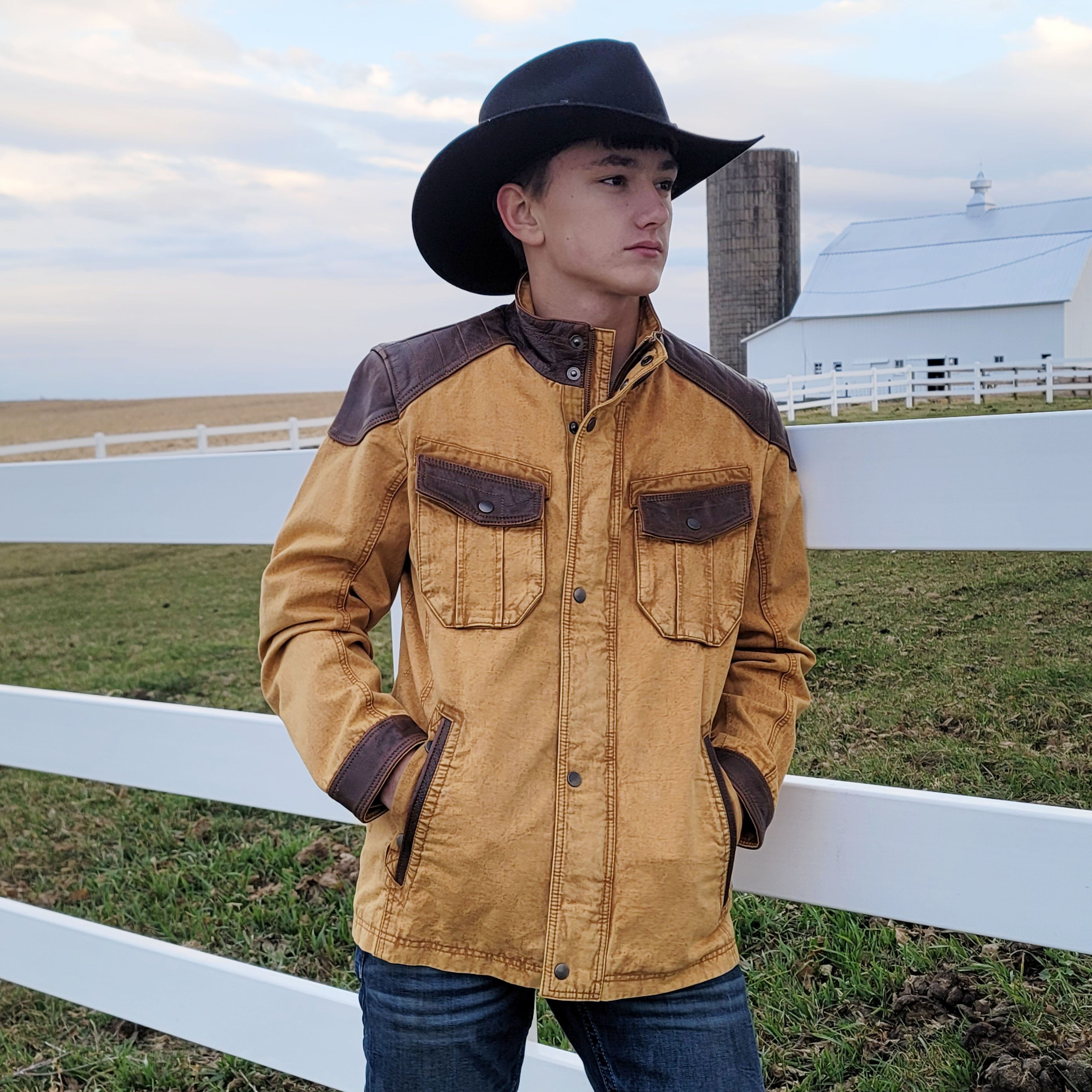 Scully Canvas W/Leather Trim Jacket - JSY21 – STONE FEATHER ROAD