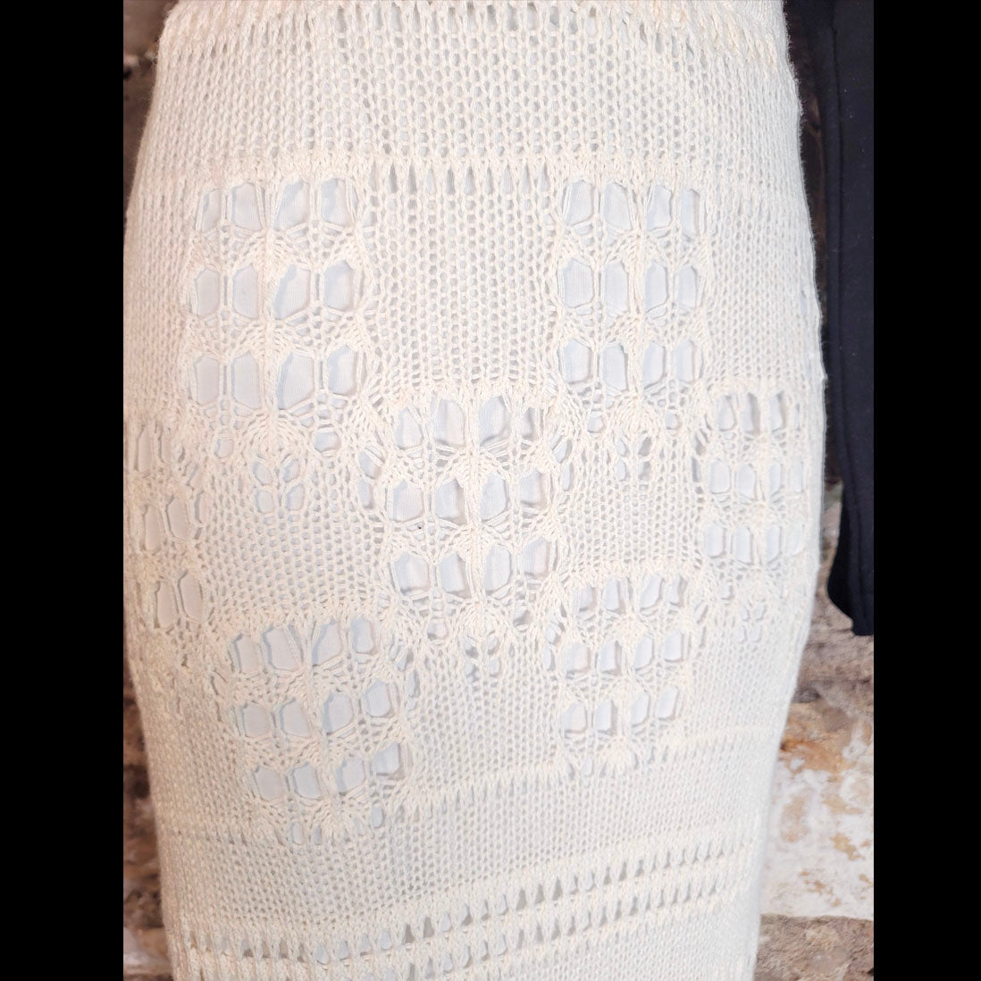 Crocheted Bev Skirt - Cream - SKTP11