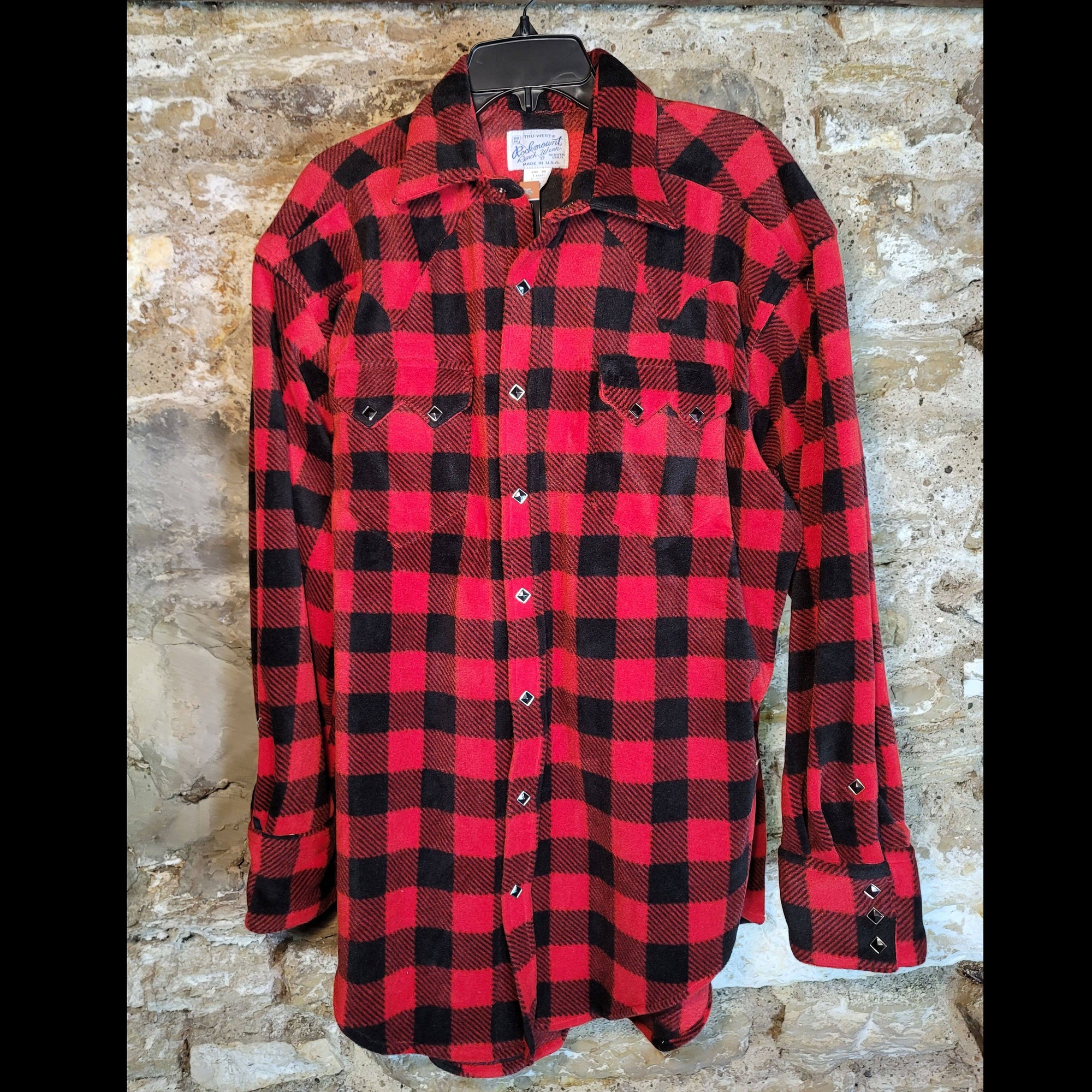 Fleece Red/Black Buffalo Check Shirt - SHRM14