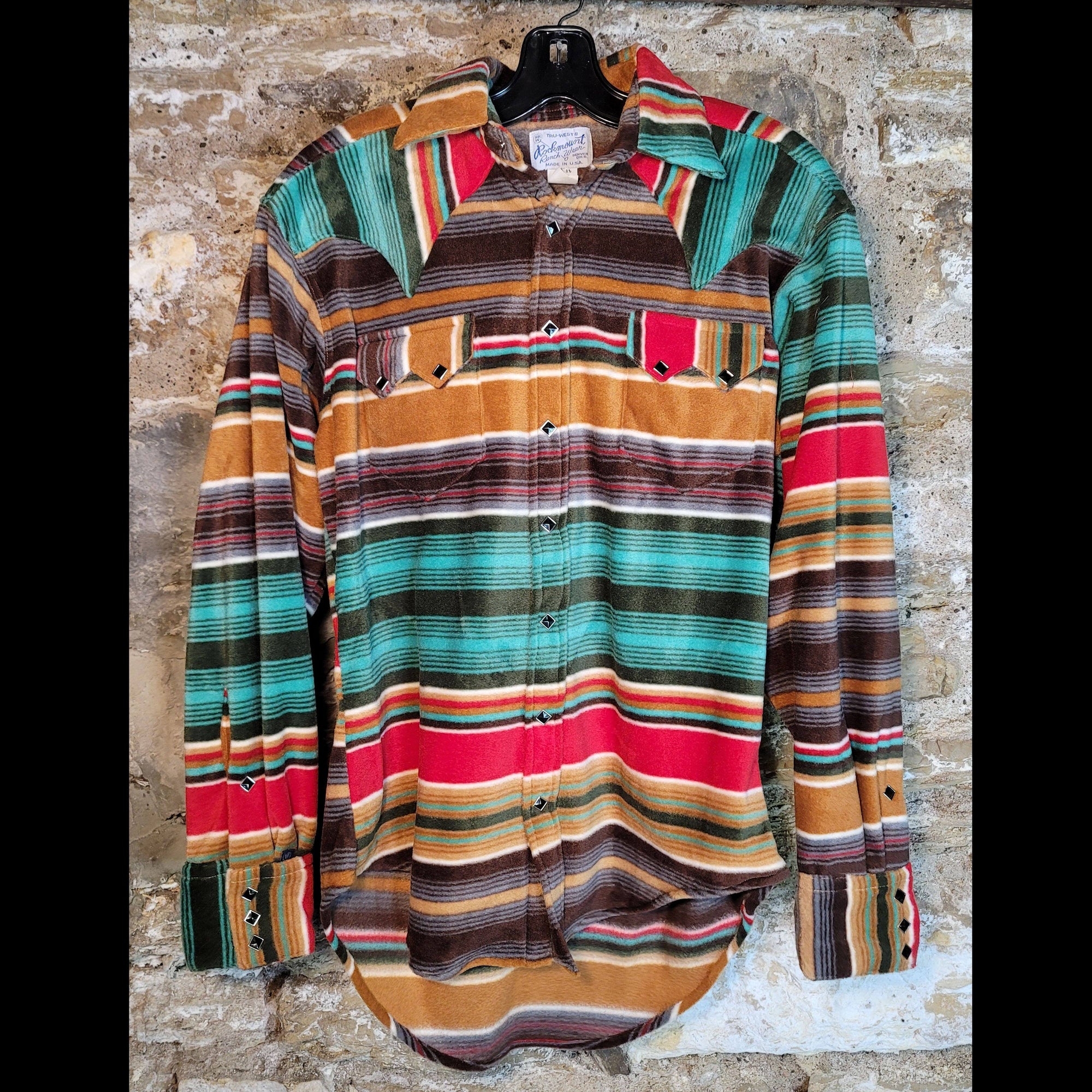 Fleece Shirt - Red/Brown Serape - Rockmount Ranchwear - SHRM15