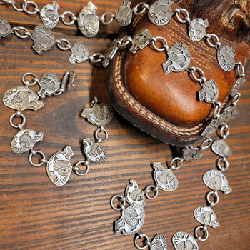 Kokopelli Sterling Silver Necklace & Bracelet Set - NMH6