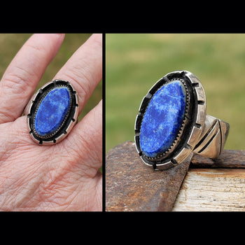 Lapis/Sterling Ring - Size 11-3/4 - RMH111