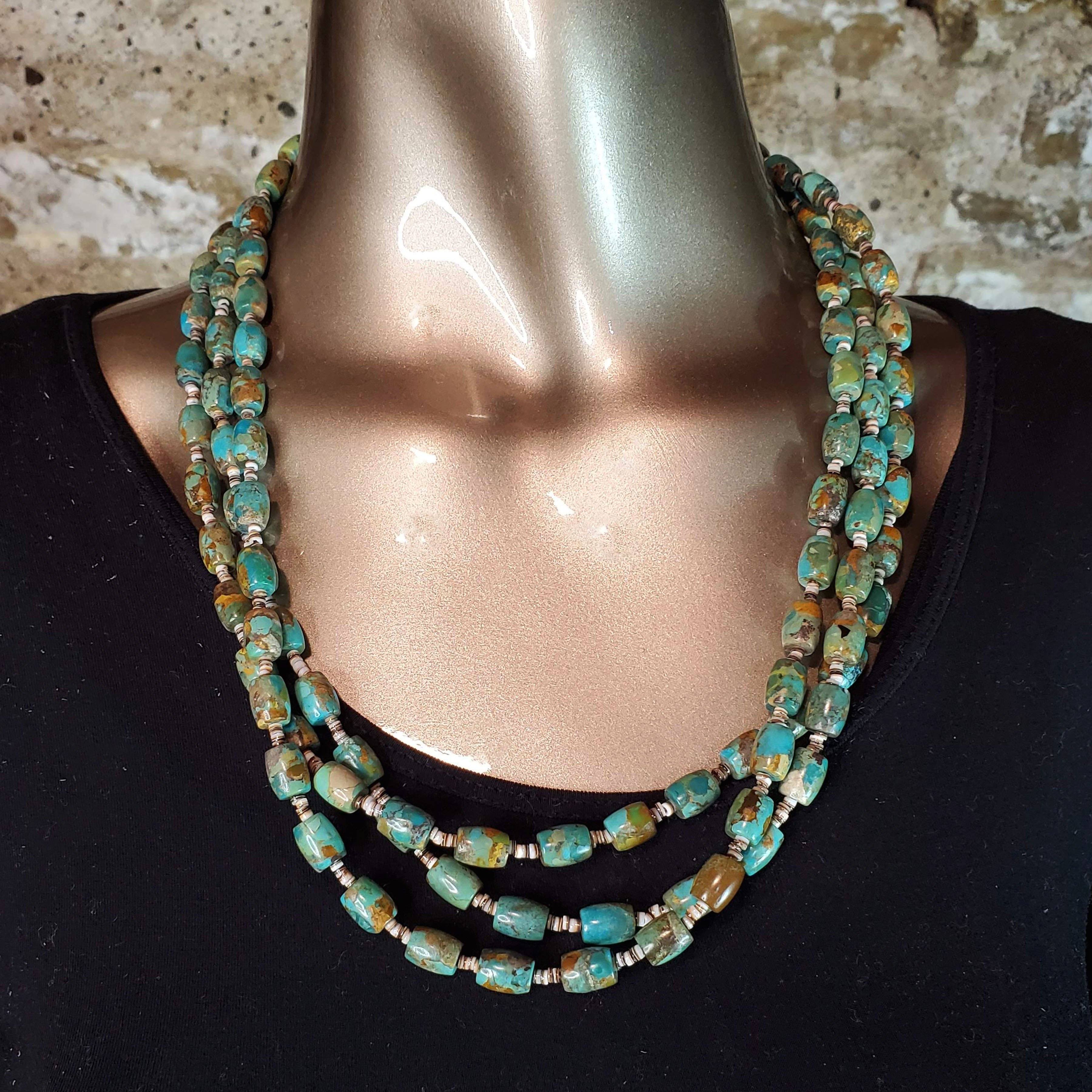 (N) 3-Strand Turquoise Necklace - NECK239