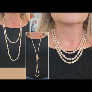 Pink Pearl 58" Necklace - N569
