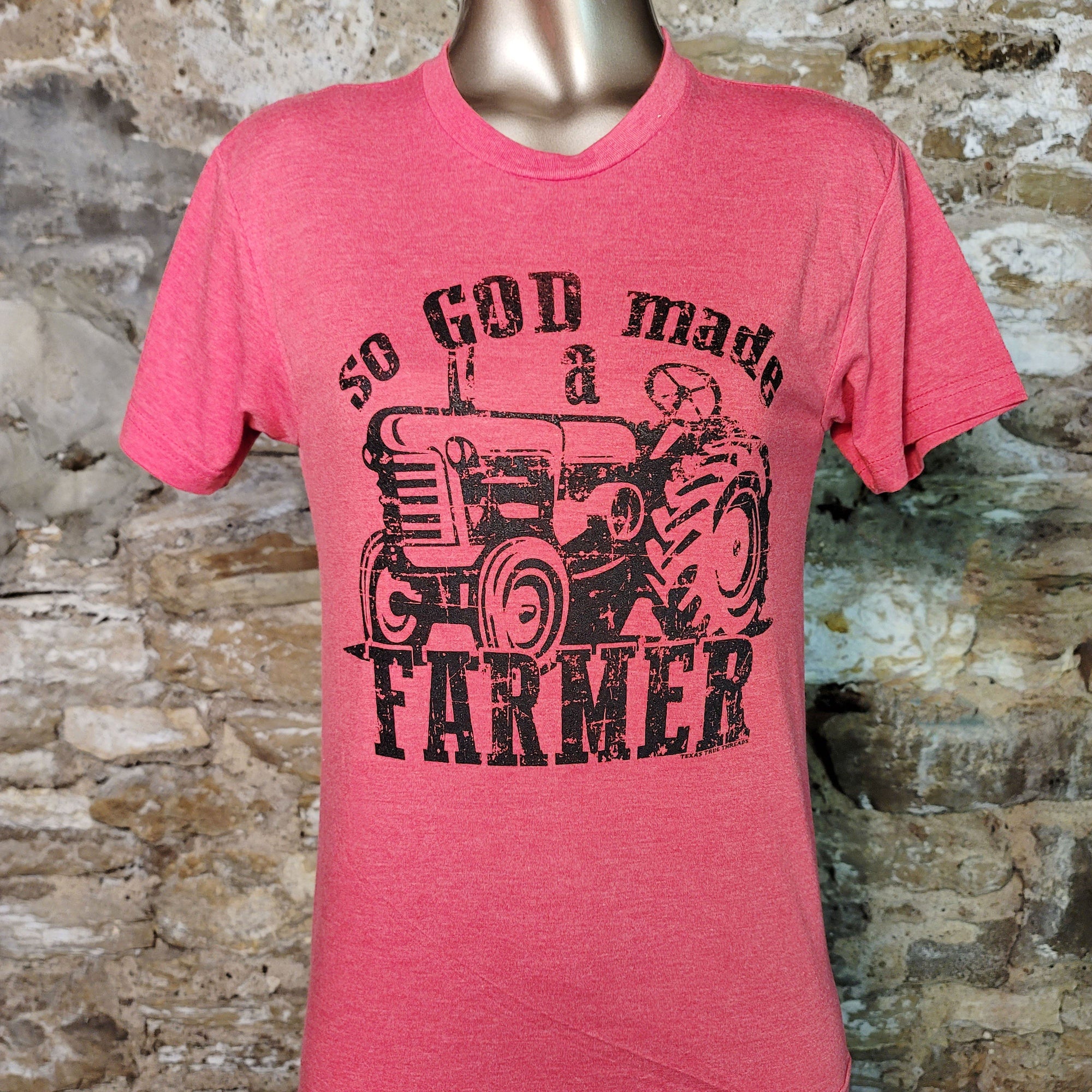 Red So God Made A Farmer T-Shirt - TPTX26